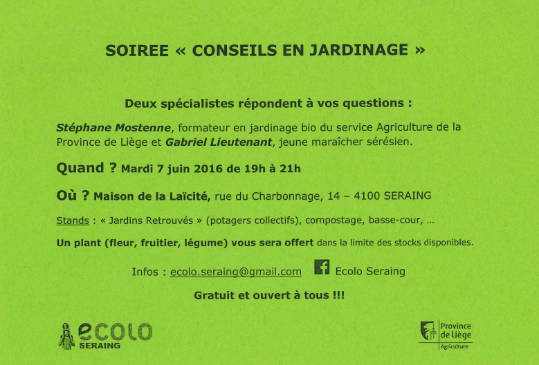 Soirée jardinage